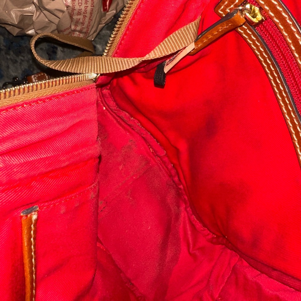 Dooney and Burke Charcoal Leather Backpack - Picture 6 of 10